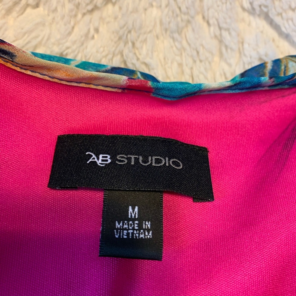 AB Studio Abstract Print Fully‎ lined Dress - Picture 7 of 13